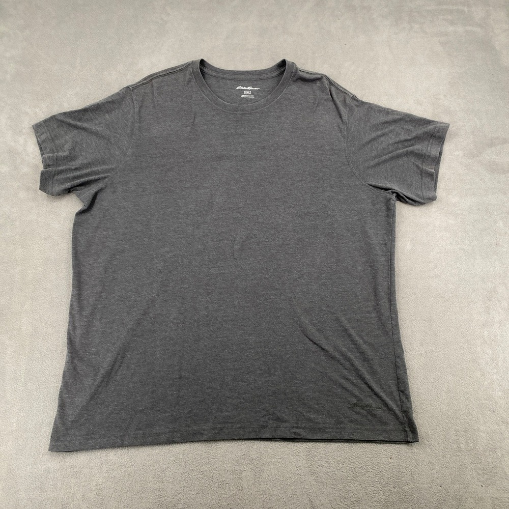 Eddie Bauer Mens XXL Short Sleeve Crewneck T-Shirt Charcoal Gray Heather Cotton